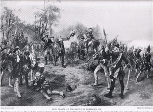 George II på Dettingen, illustration fra 