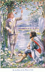 By the River of the Water of Life, fra The Pilgrims Progress udgivet af John F Shaw & Co, ca. 1900