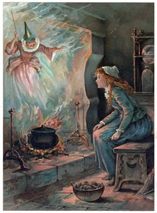Cinderella and the Fairy Godmother, illustration fra 