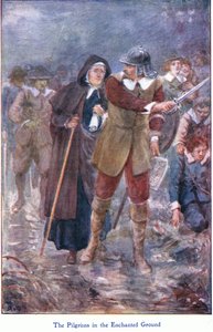 The Pilgrims in the enchanted ground, fra The Pilgrims Progress udgivet af John F Shaw & Co, ca. 1900