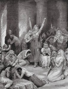 Rajput-ceremonien i Jauhar (Holocaust) af Robert Ambrose Dudley
