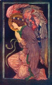 An Angel Adoring`, et farvet gipsrelief af Robert Anning Bell, c1901 1901-1902. af Robert Anning Bell