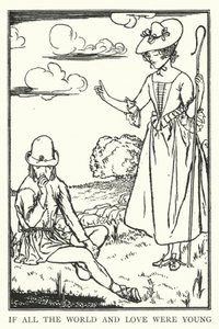 Hvis al verden og kærligheden var ung (litho) af Robert Anning Bell