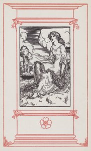 Illustration til engelsk tekst (litho) af Robert Anning Bell