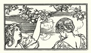 Illustration til digte af John Keats (litho) af Robert Anning Bell