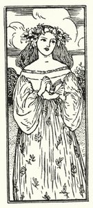 Illustration til digte af John Keats (litho) af Robert Anning Bell