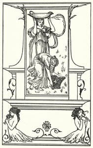 Illustration til digte af John Keats (litho) af Robert Anning Bell