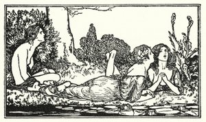 Illustration til digte af John Keats: Endymion (litho) af Robert Anning Bell