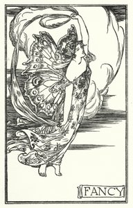 Illustration til digte af John Keats: Fancy (litho) af Robert Anning Bell