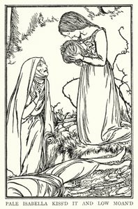 Illustration til digte af John Keats: Isabella or The Pot of Basil (litho)