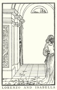 Illustration til digte af John Keats: Isabella or The Pot of Basil (litho) af Robert Anning Bell