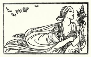 Illustration til digte af John Keats: Sleep And Poetry (litho)