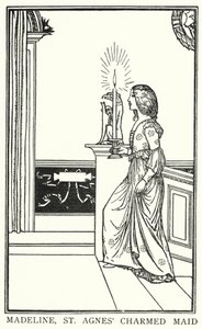 Illustration til digte af John Keats: The Eve of St Agnes (litho) af Robert Anning Bell