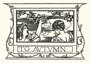 Illustration til digte af John Keats: To Autumn (litho)