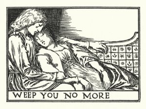 Græd dig ikke mere (litho) af Robert Anning Bell