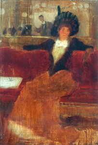 In The Cafe (olie på lærred) af Robert Atkinson
