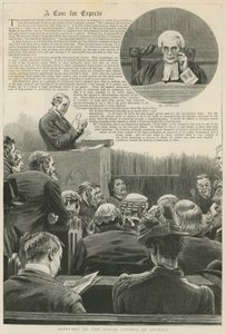En sag for sagkyndige: Skitser i de kongelige domstole; med en vignet af hr. Justice Kay af Robert Barnes