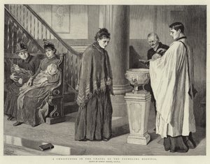 En dåb i kapellet på Foundling Hospital af Robert Barnes