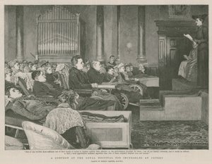 En koncert på Royal Hospital for Incurables i Putney (gravering) af Robert Barnes