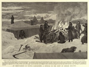 En objekt-lektion i vinterkampagner, en bivuak i sneen af tysk infanteri af Robert Barnes