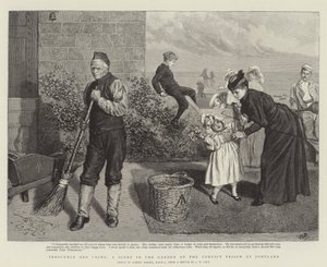 Uskyld og kriminalitet, en scene i haven til straffefangefanget i Portland af Robert Barnes