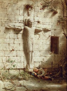 I Romsey Abbey, 1899 af Robert Bateman