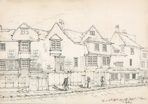 Fenchurch Street, London, 1817 (blæk på papir) af Robert Blemell Schnebbelie