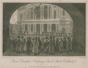 Dronning Caroline går ind i St Paul