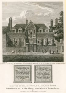 Skoler grundlagt af pastor Ralph Davenant, rektor for Parish of St Mary, Whitechapel af Robert Blemell Schnebbelie