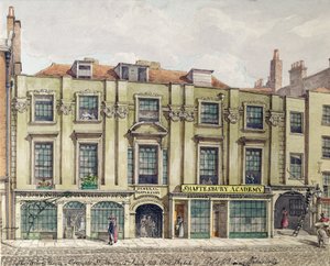 Shaftesbury House, Aldersgate Street, London, 1819 (wc skitse)