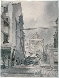 Chick Lane, City of London, 1825 af Robert Blemmell Schnebbelie