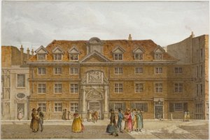 Udsigt over Blackwell Hall på King Street, City of London, 1819.
