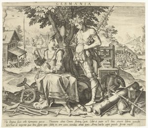 Tyskland Germania (titel på objekt) Allegorier over europæiske lande (serietitel) af Robert Bossart