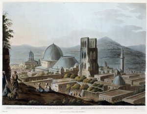 Jerusalem med Den Hellige Gravs Kirke - i "" The Holy Places "", ifølge de originale tegninger af R. Bowyer