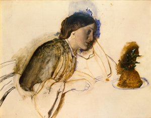 Den fattige skuespillerindes julemiddag, c1860