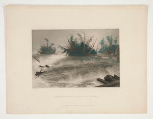 Rapids Above the Falls of Niagara, illustration til Nathaniel Parker Willis af Robert Brandard