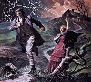 Heathcliff og Cathy, fra romanen Stormfulde højder
