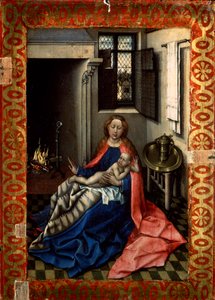 Madonna og barn foran en pejs, 1430