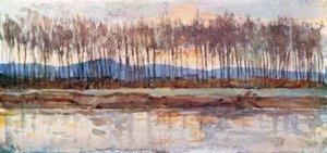 Arnos bredder i aftenlyset (farvelitografi) af Robert Charles Goff