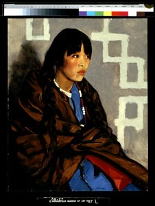 Indian Girl (Julianita) (olie på lærred) af Robert Cozad Henri