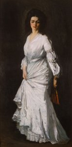 Kvinde i hvidt: Portræt af Eugenie Stein af Robert Cozad Henri