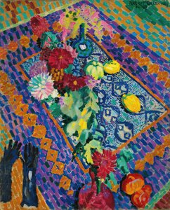 Stilleben med handsker, 1906-1907. af Robert Delaunay