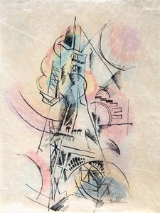 Studie til La Tour Eiffel, ca. 1911. af Robert Delaunay