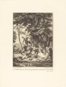 Legende spil er de første kokke i verden af Robert Delaunay after Jean Michel Moreau
