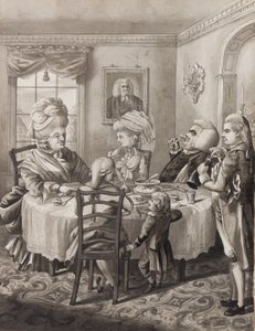 A Master Parson with a Good Living, 1782 (pen, pensel og blækvaske på papir) af Robert Dighton