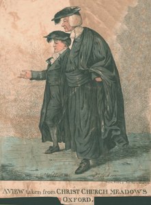 En udsigt taget fra Christ Church Meadows, Oxford, 1807 af Robert Dighton