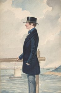 En lystsejler, 1806-65. af Robert Dighton the Younger