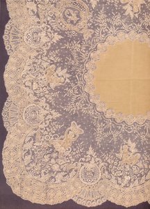 Lommetørklæde af Bruxelles Lace, 1863.