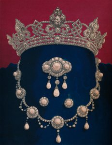 Parure of Diamonds and Pearls - The Gift of HRH The Prince of Wales, 1863.