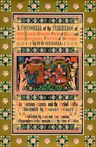 Forsiden af A Memorial of the Marriage of HRH Albert Edward Prince of Wales, 1863 af Robert Dudley